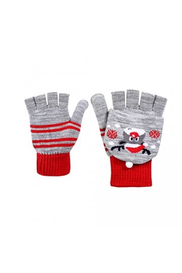 PAREKS Gants en Tricot Gants for Dames Gants Chaleur Hiver Épaississement Cyclisme Adulte Noël Tricoté Gants à Cinq Doigts Dr