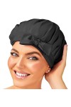 Bonnet en Soie - 100% Soie de mûrier - Bonnet de Sommeil en Soie - pour Femme - Bonnet de Nuit pour Cheveux bouclés - Turban 