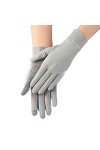 INGVY Gants dhiver pour hommes, gants dété pour femmes, gants de soleil courts en soie glacée fine, paume en maille, doigts