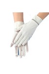 INGVY Gants dhiver pour hommes, gants dété pour femmes, gants de soleil courts en soie glacée fine, paume en maille, doigts