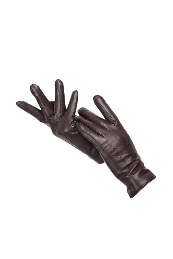 HEAITHpool Gants dhiver en cuir pour femme - Pour garder au chaud - Gants dhiver doux pour femme