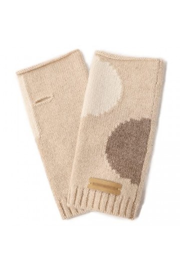 Manchettes dhiver chaudes en cachemire pour femme - Simple et doux pour la peau - Avec manches à motif - Avec trou pour le p