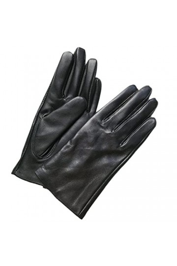 Gants élégants en peau dagneau pour femme Automne et hiver Plus Gants en cuir véritable Velours Gants courts en peau de mout