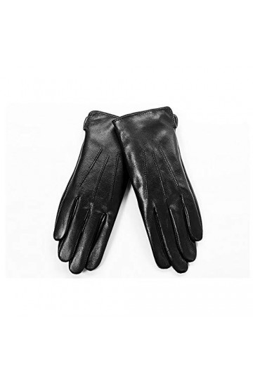 Raelf Gants en Peau de Mouton première Couche pour Femmes Écran Tactile pour Femme Section Mince Moufle Plus Velours Chaud Au