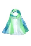 Digitek Foulard Femme en Soie - Georgette Foulard en Soie, Etoles Echarpe Chale Longue Confortable Garder au Chaud et Crème S