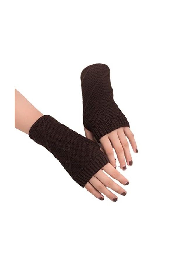 INGVY Gants dhiver pour femmes, gants de doigts pour femmes, chauffe-poignets et coudes, chauffe-mains, chauffe-coudes et mo
