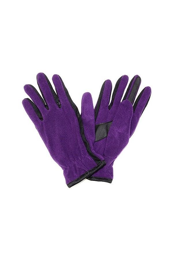 Falari Womens Glove Polyester Fleece For Cold Weather One Size Purple
