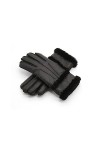 INGVY Gants dhiver pour femmes en peau de mouton gants dhiver pour femmes gants chauds en fourrure moufles en cuir à doigts