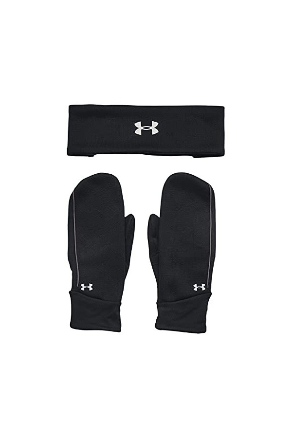 Under Armour Headband & Mittens Set Black/Reflective SM/MD