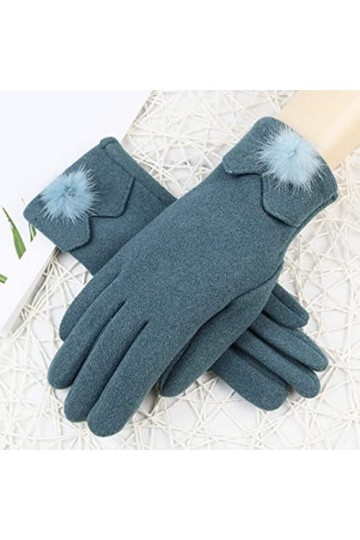 Gants dhiver en tricot pour femme, gants pour écran tactile, gants de cyclisme en faux cachemire doux, coupe-vent, élégants,