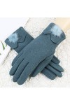 Gants dhiver en tricot pour femme, gants pour écran tactile, gants de cyclisme en faux cachemire doux, coupe-vent, élégants,