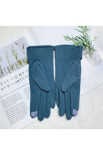 Gants dhiver en tricot pour femme, gants pour écran tactile, gants de cyclisme en faux cachemire doux, coupe-vent, élégants,