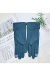 Gants dhiver en tricot pour femme, gants pour écran tactile, gants de cyclisme en faux cachemire doux, coupe-vent, élégants,