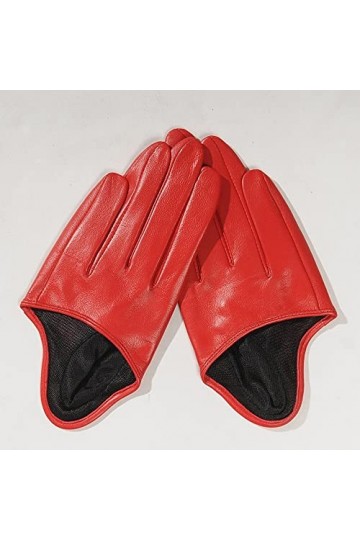 LDDENDP Palm Spring Et Automne Dentelle Crème Solaire Dété Gants en Cuir pour Femmes Mince Demi Gants en Peau De Mouton Dos 