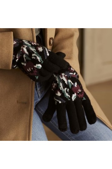 Vera Bradley Knit Tech Gants, vivaces Noir, Vivaces noires, Taille unique