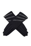 Cat in black Gants chauds pour femmes - Gants dhiver pour écran tactile - Gants thermiques à doigts fendus - Gants thermique