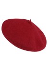 Chapeau Béret Français - Thème Déguisement - Taille Unique - Femme Béret Casquette Laine Classique Automne Printemps Hiver Ch