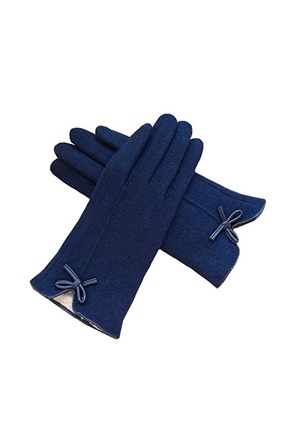 Cat in black Gants en laine confortables - Gants chauds pour écran tactile - Gants élégants pour femmes - Gants dhiver therm