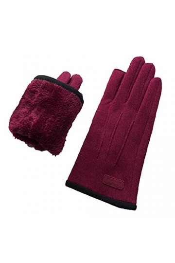 Mitaines en peluche - Gants dhiver pour femmes - Gants thermiques avec doublure chaude - Gants dautomne et dhiver chauds p
