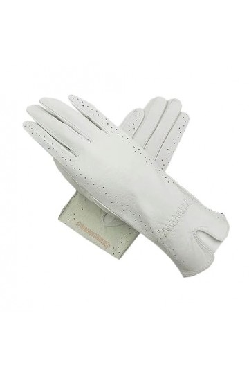 Dndrdhfb The Ride Gants courts en cuir synthétique pour femme Blanc, BLANC, 7