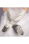 Gants Party Long Opera Evening Womens Bridal Prom Gants Mariage Satin Gants/Mitaines Gants Mitaines Color : Red, Size : 1 * 