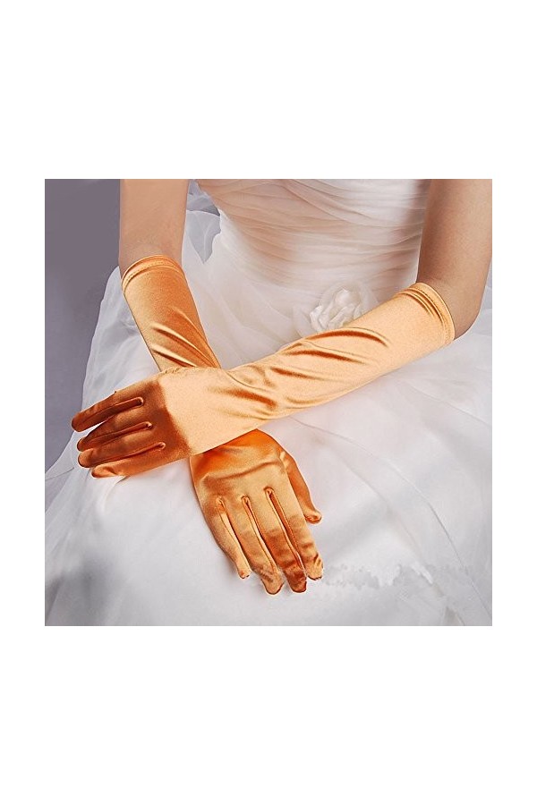 Gants Party Long Opera Evening Womens Bridal Prom Gants Mariage Satin Gants/Mitaines Gants Mitaines Color : Red, Size : 1 * 