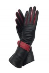 Gants en peau de mouton noir pour femme - Gants dhiver en cuir chaud
