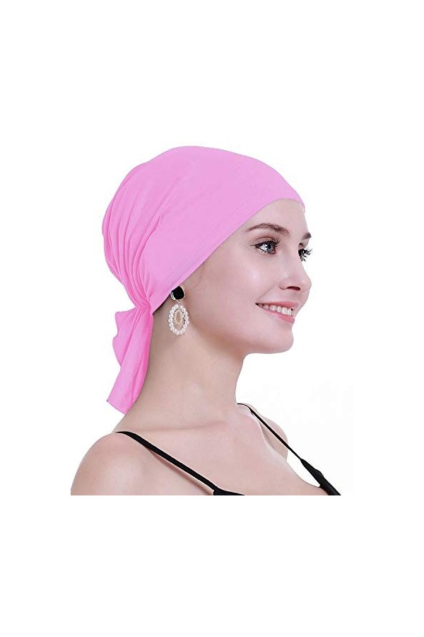 osvyo – Foulard en Bambou pour Femme, pour Perte de Cheveux, chimiothérapie, Cancer, Emballage scellé, Bamboo Le Noir, Taille