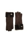 YISEVEN Femme Gants en Cuir Peau de Mouton Chaud Épais Doublure Fourrure en Laine en Mérinos Thermique Boucle en Bois Conduit