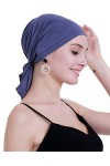osvyo – Foulard en Bambou pour Femme, pour Perte de Cheveux, chimiothérapie, Cancer, Emballage scellé, Bamboo Le Noir, Taille