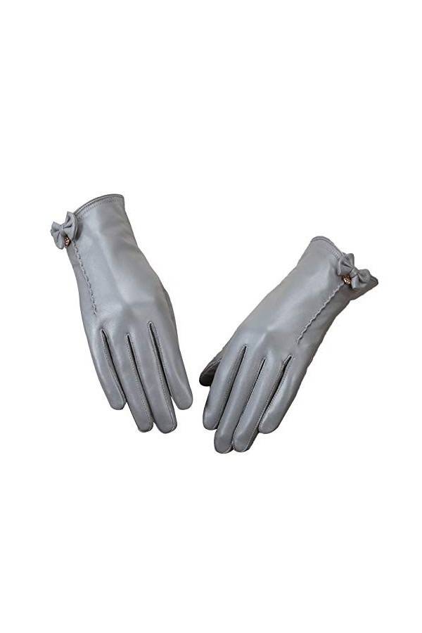 CAILIN Gants Gants en Cuir Femmes Hiver Warmth Imitation Peau de Mouton Plus épais Velours Froid Gants résistant à lécran Ta