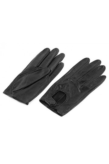 Gants À Manches Pour Courtes Femmes Young Styles En Plein Air En Couleurs Unies Moufles En Cuir Mitaines Color : 1 , Size : 