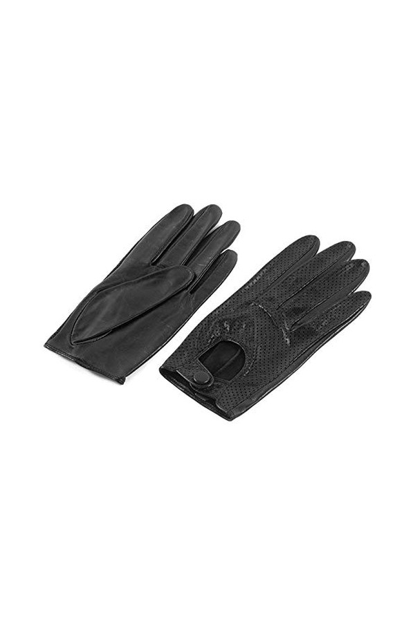 Gants À Manches Pour Courtes Femmes Young Styles En Plein Air En Couleurs Unies Moufles En Cuir Mitaines Color : 1 , Size : 