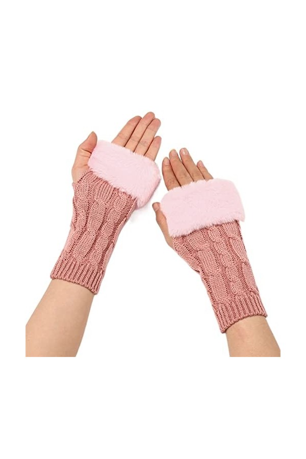 INGVY Gants dhiver pour femmes, gants de doigts pour femmes, chauffe-poignets et coudes, chauffe-mains, chauffe-coudes et mo