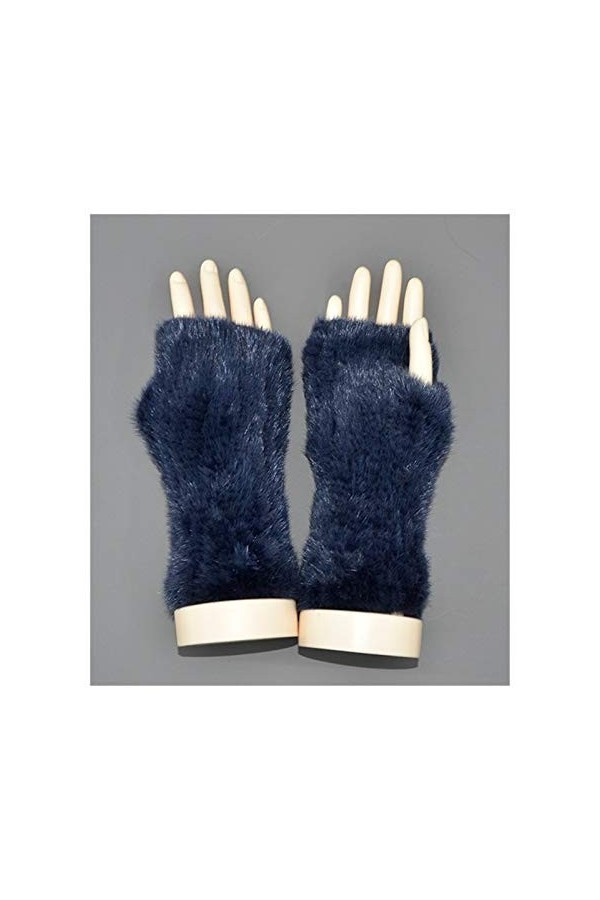 JBIVWW Hiver Femmes Gants en Tricot Souple Confortable et Doux Gardez Votre Main Chaud Color : Navy Blue, Gloves Size : One
