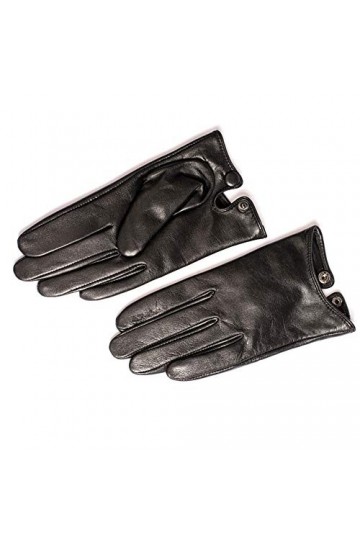 Raelf Gants en Cuir véritable pour Femme pour écran Tactile de Conduite et de Cyclisme Simple Couche Courte en Peau de Mouton