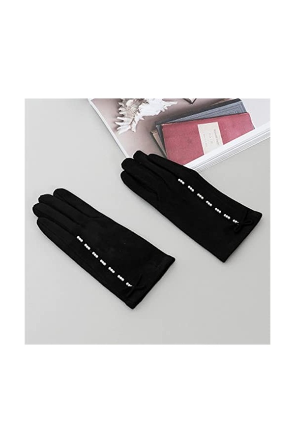 LZQPEARL Femme Hiver Tactile Tactile Mitaines Femmes élégant Bow Poignet Doux Poignet Chauds Color : A, Gloves Size : One Si