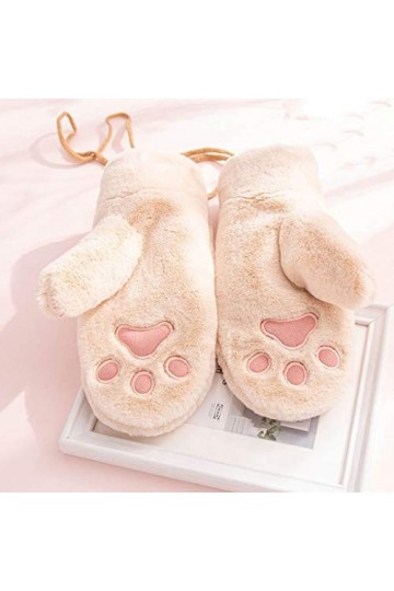 n/a Gants Femelle Hiver Mignon Dessin animé Plus Velours Gants détudiant épaissi Coton Peluche équitation vélo Froid et Chau