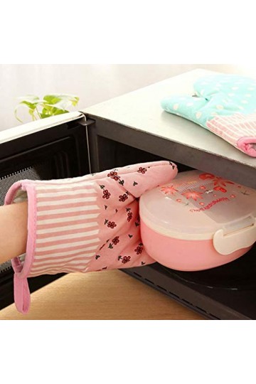 Gants protégés Pad Cuisson Chaleur Four Pot Mitaines Micro-Ondes Cuisine Coton Gants Mitaines for Femmes Temps Froid