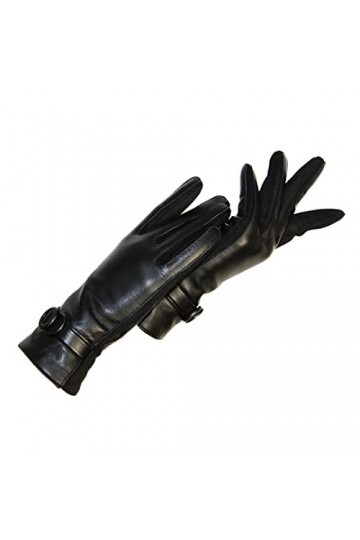 Gants dhiver tendance pour femme en daim et peau de mouton - Gants chauds et doux pour femme