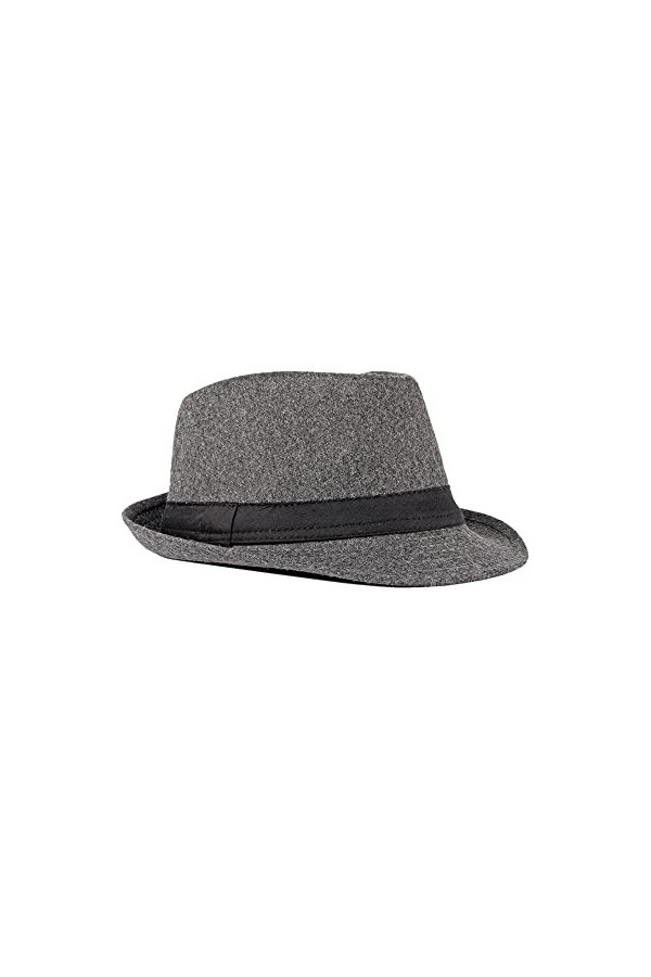 FBBULES Chapeau Fedora Feutre Imperméable Chapeau de Jazz Chapeau Trilby Pliable Style Rétro à Bords Roulés Casquettes Souple