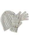 Isotoner Womens Knit Gloves and Cable Knit Hat Gift Boxed Set White, Beige