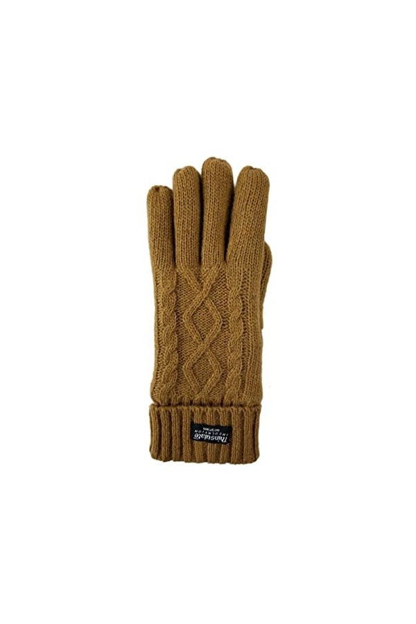 Gants Gloves Moufles Hiver Homme Femme Gants Tricotés pour Femmes, avec Doublure Et Motif en Losange, Adaptés pour Rester Au 