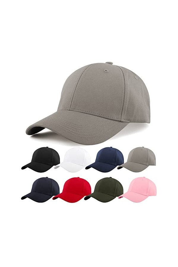 KELOYI Casquette Homme Femme Baseball Noir Coton Adjustable Running Cap One Piece Sport Golf