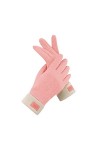 PAREKS Gants en cuir Gants dhiver for femmes Gants thermiques avec écran SMS Warm Soft Knit Poignets élastiques Gants dhive