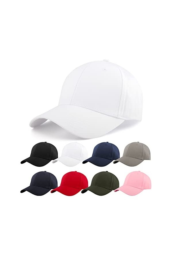KELOYI Casquette Homme Femme Baseball Noir Coton Adjustable Running Cap One Piece Sport Golf