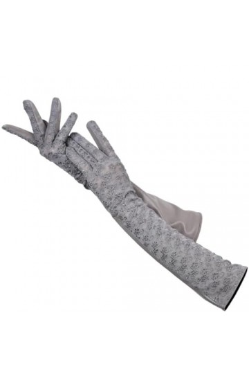 Dninmim Gants longs en cuir pour femme - Accessoires de fête de mariage, Noir , 7