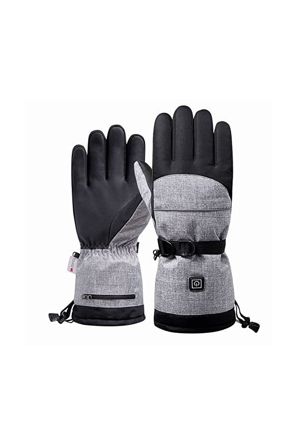 Gants de ski pour homme et femme - Gants chauffants pour la randonnée et lhiver - Imperméables - Électriques à écran tactile