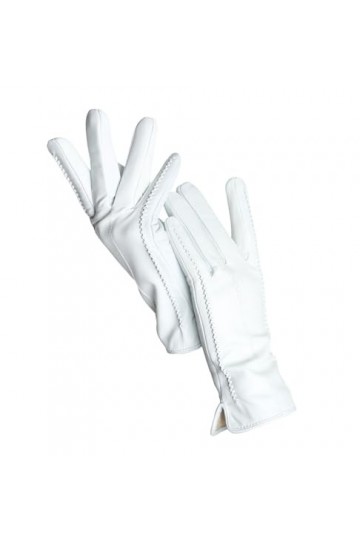 Gants dhiver chauds en peau de mouton pour femme - En polaire - Courts et fins - Pour écran tactile