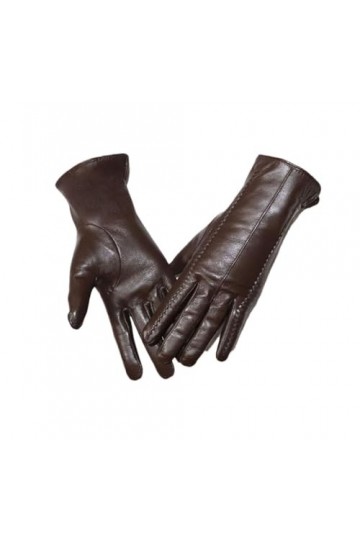 Gants dhiver en peau de mouton pour femme - Gants en cuir épais pour écran tactile - Pour léquitation et la conduite, CS0 B